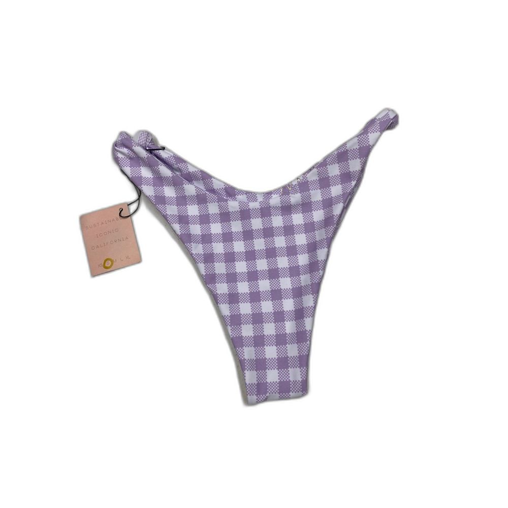 Skatie Swim Bottoms (Purple and White Checkered) NWT
